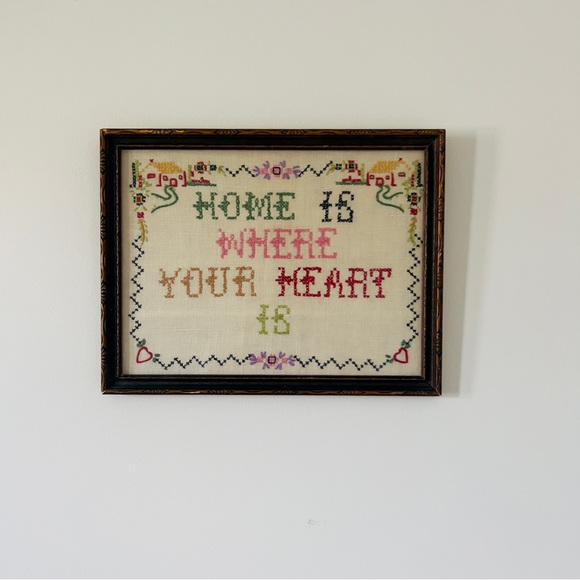 Vintage Home Wall Cross Stitch Decor - Picture 1 of 4